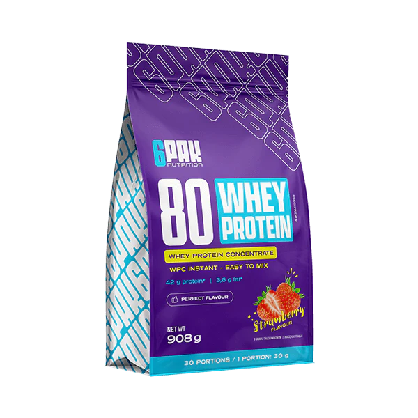 6PAK Whey 80 (whey) protein concentrate 908g
