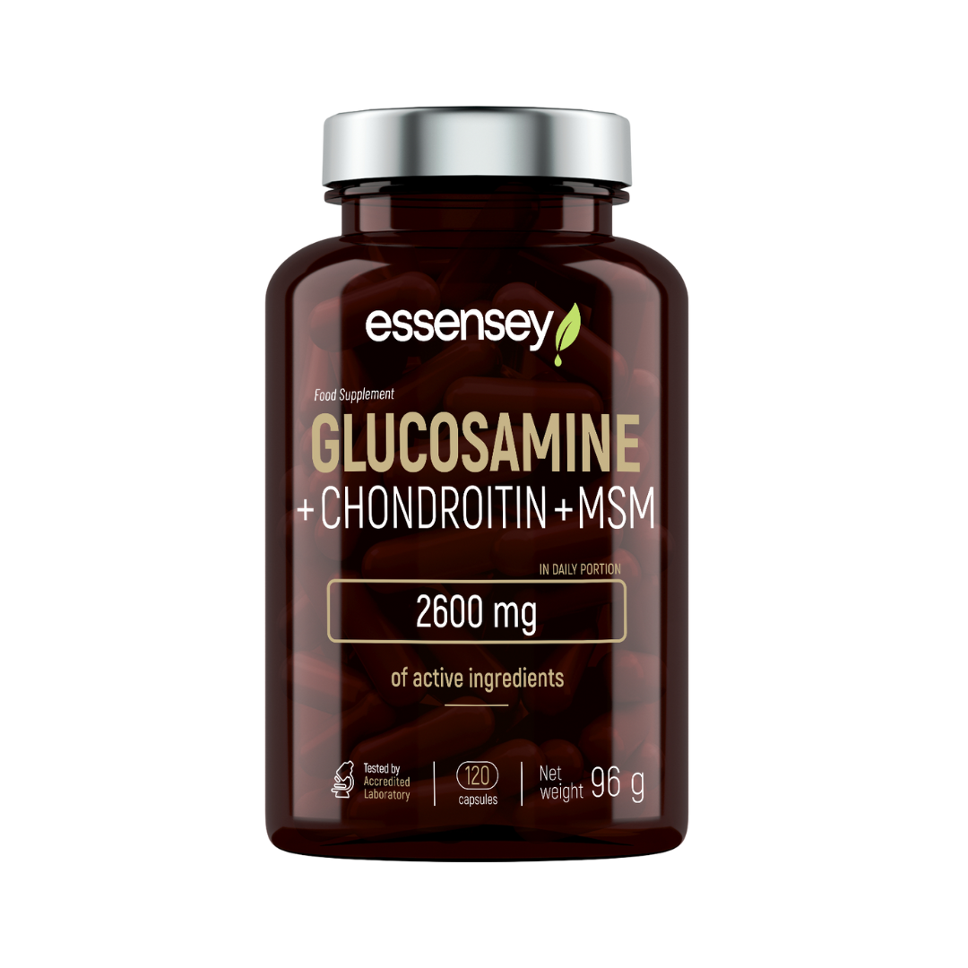 essensey Глюкозамин + Хондроитин + МСМ для здоровья суставов (120 капсул)