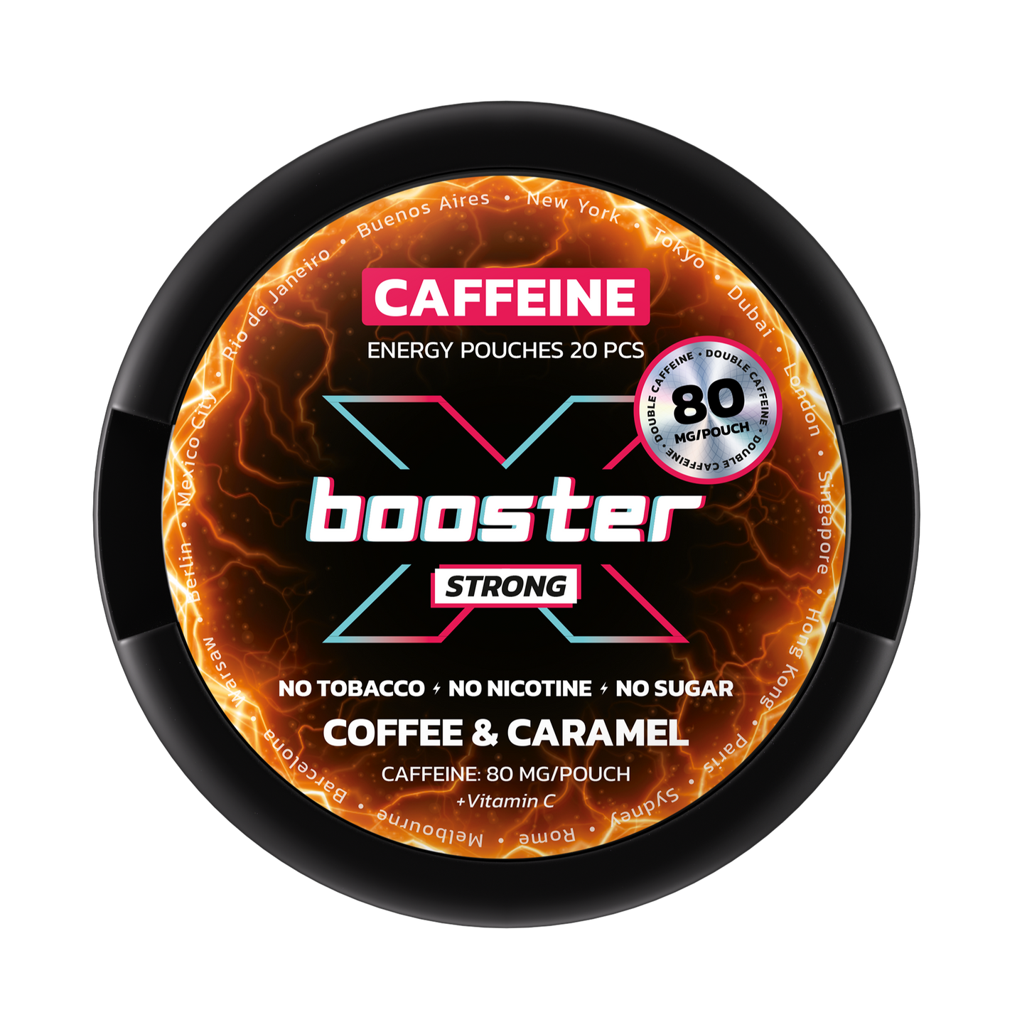 X-BOOSTER Energy Pouches 80mg (1 Pack / 20 Pouches)