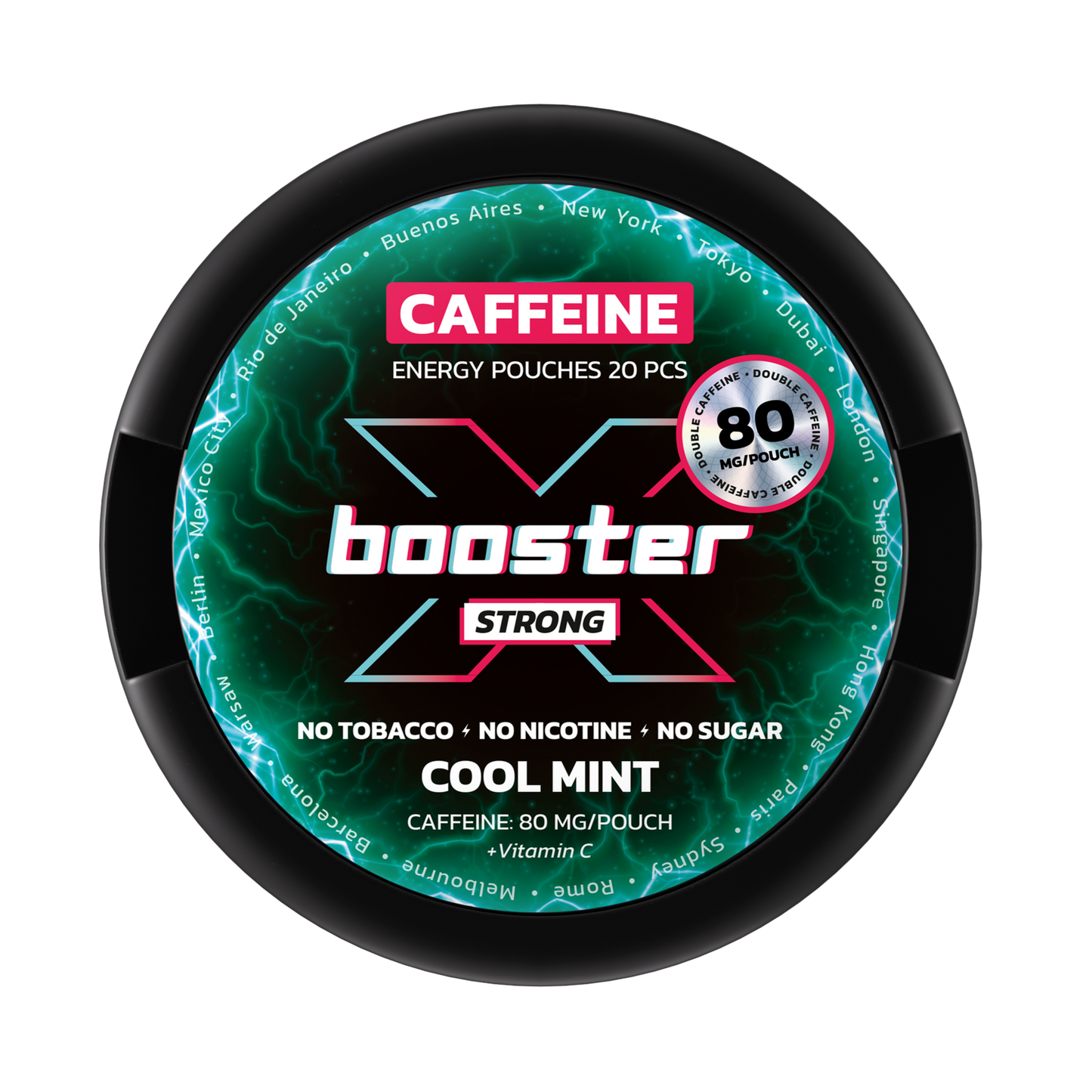 X-BOOSTER Energy Pouches 80mg (1 Pack / 20 Pouches)