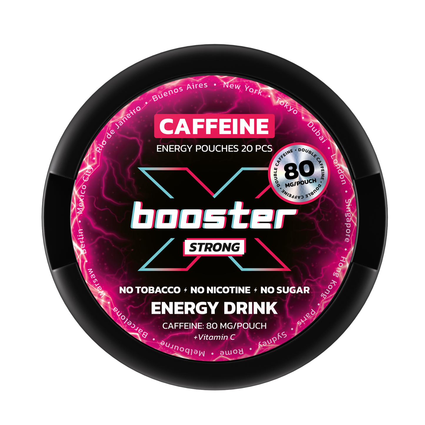 X-BOOSTER Energy Pouches 80mg (1 Pack / 20 Pouches)