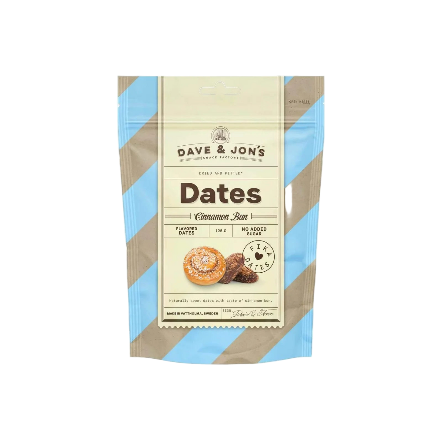 Dave & Jon's Dateles ar garšu, bez pievienota cukura (125g)